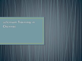 selenium training in chennai