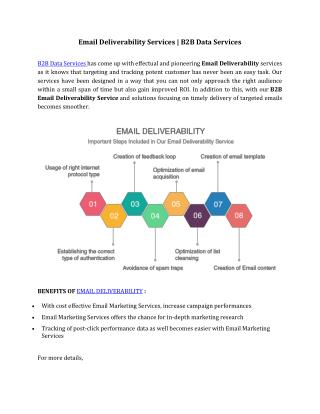 Email Deliverability Services | B2B Data Services