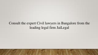Civil Lawyers in Bangalore