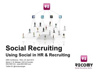 Using Social in HR & Recruiting