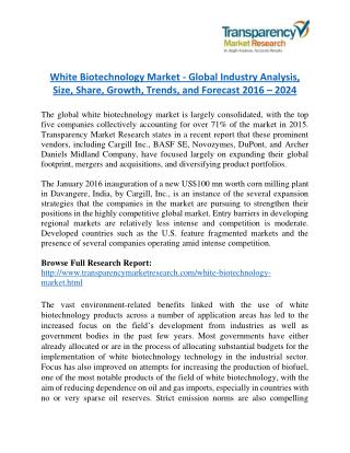 PPT - White Biotechnology Market Research Report Forecast to 2024 ...