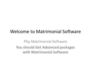 Matrimonial Software