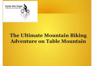 The ultimate mountain biking adventure on table mountain