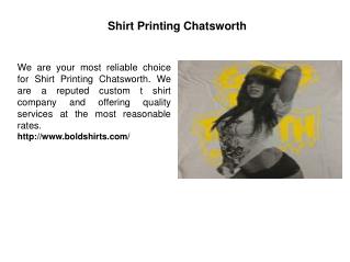 Shirt Printing Chatsworth