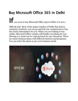 Buy Microsoft Office 365 in Delhi