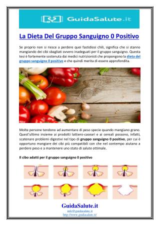 La Dieta Del Gruppo Sanguigno 0 Positivo