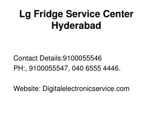 Lg Fridge Service Center Hyderabad