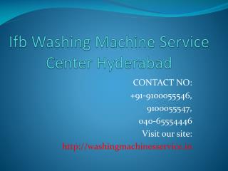 Ifb Washing Machine Service Center Hyderabad