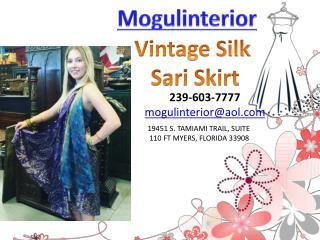 Vintage silk sari skirt