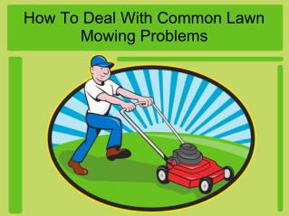 How To Deal With Common Lawn Mowing Problems