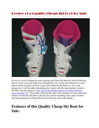 cheap ski boot