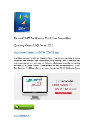 70-461 Microsoft Exam Dumps