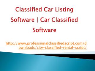 Classified car listing software | car classified software