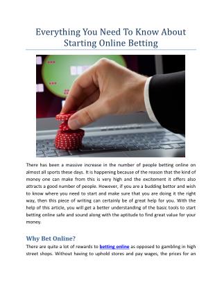 Starting Online Betting