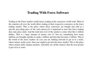 What You Need to Learn About Forex Trading