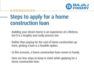 Steps to Apply For a Home Construction Loan