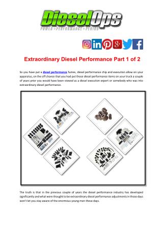 Extraordinary Diesel Performance Part 1 of 2
