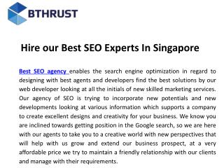 Hire our best seo experts in singapore