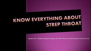 Know Everything about Strep Throat