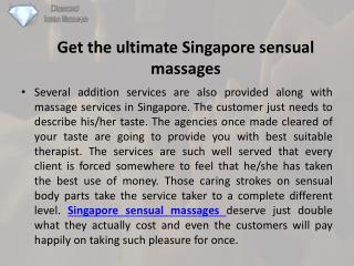 Get the ultimate singapore sensual massages