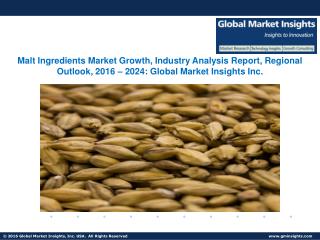 Malt Ingredients Market Trends, Present Efficiencies and Future Challenges from 2016 to 2024