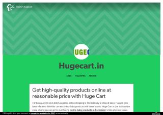 Get high-quality products online at reasonable price with Huge Cart