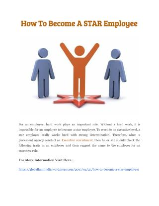 How To Become A STAR Employee