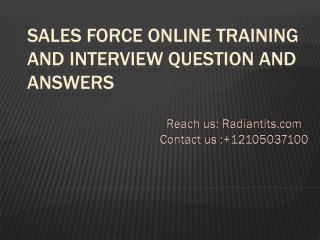 Sales force online training