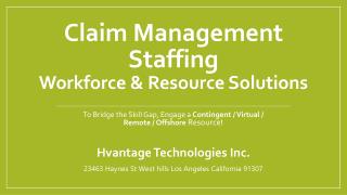 Claims Management Support Solutions