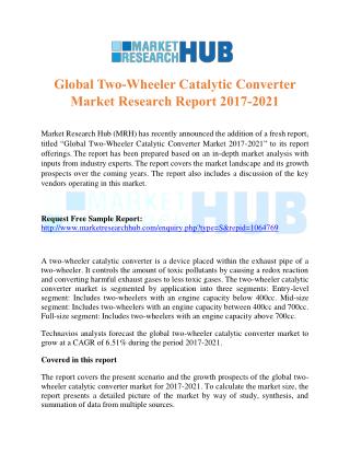 Global Two-Wheeler Catalytic Converter Market Research Report 2017-2021