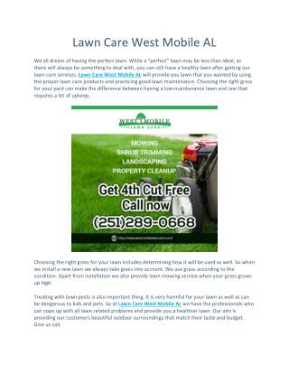 Lawn Care West Mobile AL