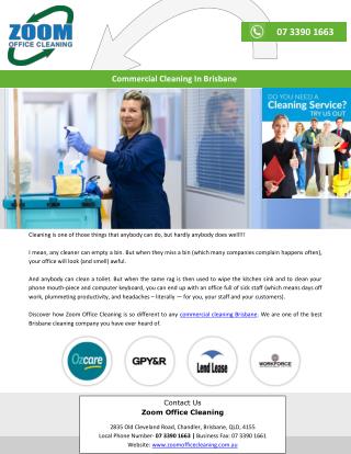 Commercial Cleaning In Brisbane