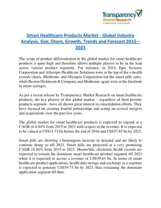 North America to Keep Lead in Smart Healthcare Products Consumption