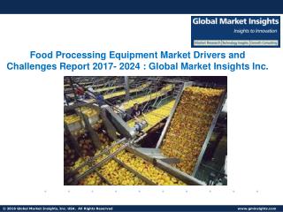 Food Processing Equipment Market Analysis, Drivers and Challenges Report from 2017 to 2024