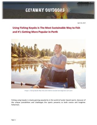 Using Fishing Kayaks Is The Most Sustainable Way to Fish and It’s Getting More Popular in Perth