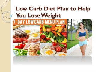 Low Carb Diet Plan to Help You Lose Weight