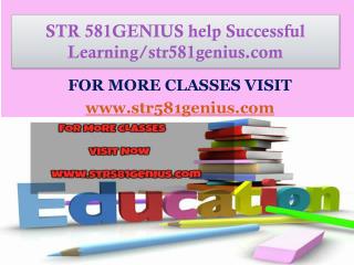 STR 581GENIUS help Successful Learning/str581genius.com