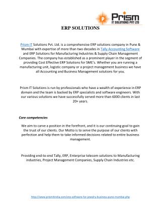 ERP SOLUTIONS