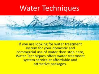 #1 Rated Home Water Treatment Systems - Water Techniques