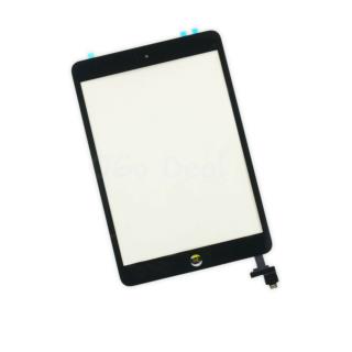 For iPad Mini 1/2 Glass and Digitizer Assembly Replacement with IC chip and Home Button Assembly - Black