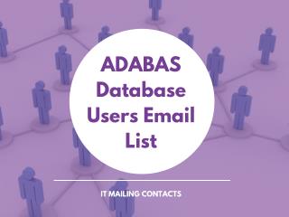 ADABAS Database Users Email List