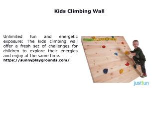 Kids Climbing Wall