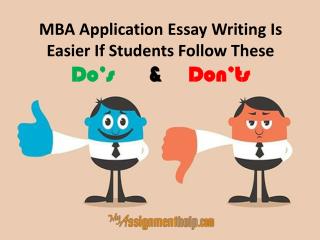 Do’s And Don’ts For Writing a MBA Application Essay