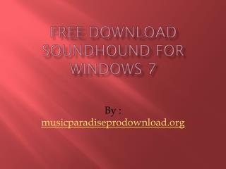 Free Download SoundHound for Windows 7