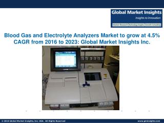Blood Gas and Electrolyte Analyzers Market to grow at 4.5% CAGR from 2016 to 2023
