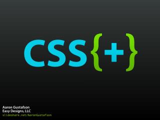 CSS & eCSStender [CSS Summit 2011]