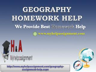 Geography homework help