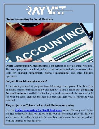 Online Accounting for Small Business