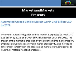 Automated Guided Vehicle Market worth 2.68 Billion USD by 2022