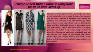 Find your best Online Tailor in Bangalore for up-to date dress up